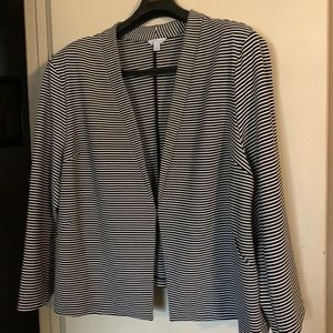 Boutique 5x black and white striped jacket